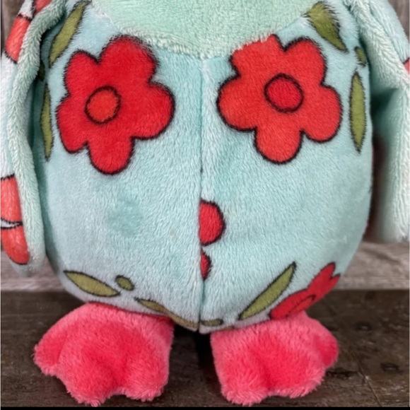 Douglas Cuddle Toy Valery Aqua Blue Flower Penguin Fuzzles Plush Bird - Picture 2 of 10